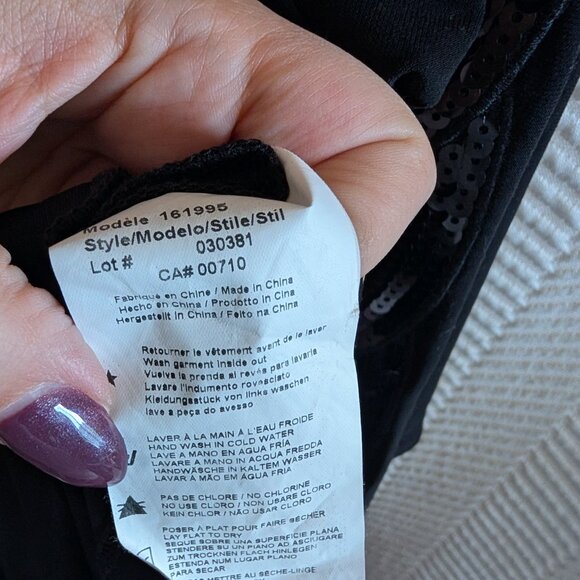 Joseph Ribkoff Long Sleeve Black Sequin Dress Size 10 Cocktail Wedding Guest - Picture 15 of 16
